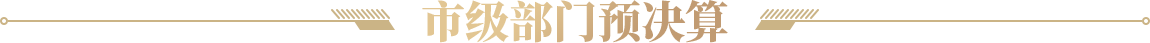 市级部门预决算
